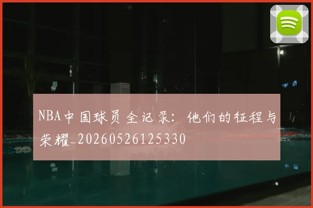 NBA中国球员全记录:他们的征程与荣耀_20260526125330